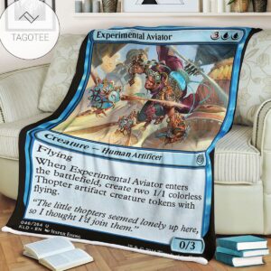 Kld 46 Experimental Aviator Game Mtg Magic The Gathering Fleece Blanket