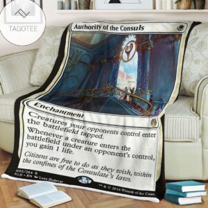 Kld 5 Authority Of The Consuls Game Mtg Magic The Gathering Fleece Blanket