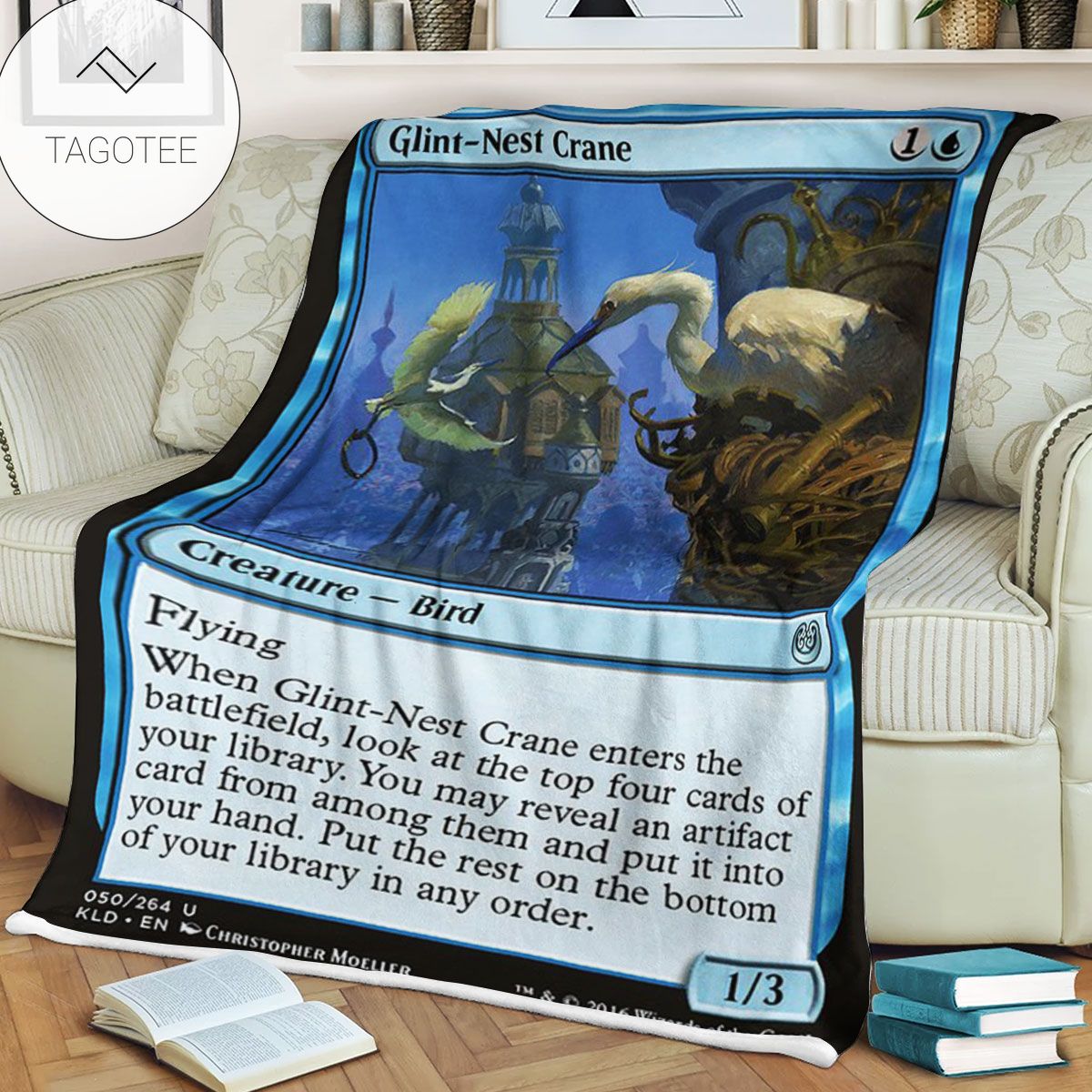 Kld 50 Glint Nest Crane Game Mtg Magic The Gathering Fleece Blanket Kld 50 Glint Nest Crane Game Mtg Magic The Gathering Fleece Blanket