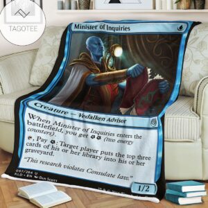 Kld 57 Minister Of Inquiries Game Mtg Magic The Gathering Fleece Blanket