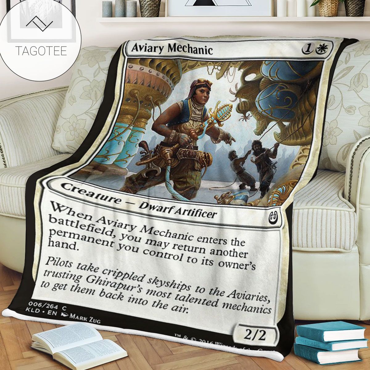 Kld 6 Aviary Mechanic Game Mtg Magic The Gathering Fleece Blanket Kld 6 Aviary Mechanic Game Mtg Magic The Gathering Fleece Blanket