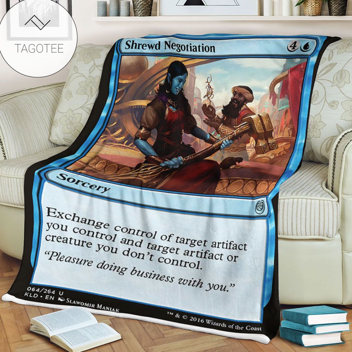 Kld 64 Shrewd Negotiation Game Mtg Magic The Gathering Fleece Blanket Kld 64 Shrewd Negotiation Game Mtg Magic The Gathering Fleece Blanket