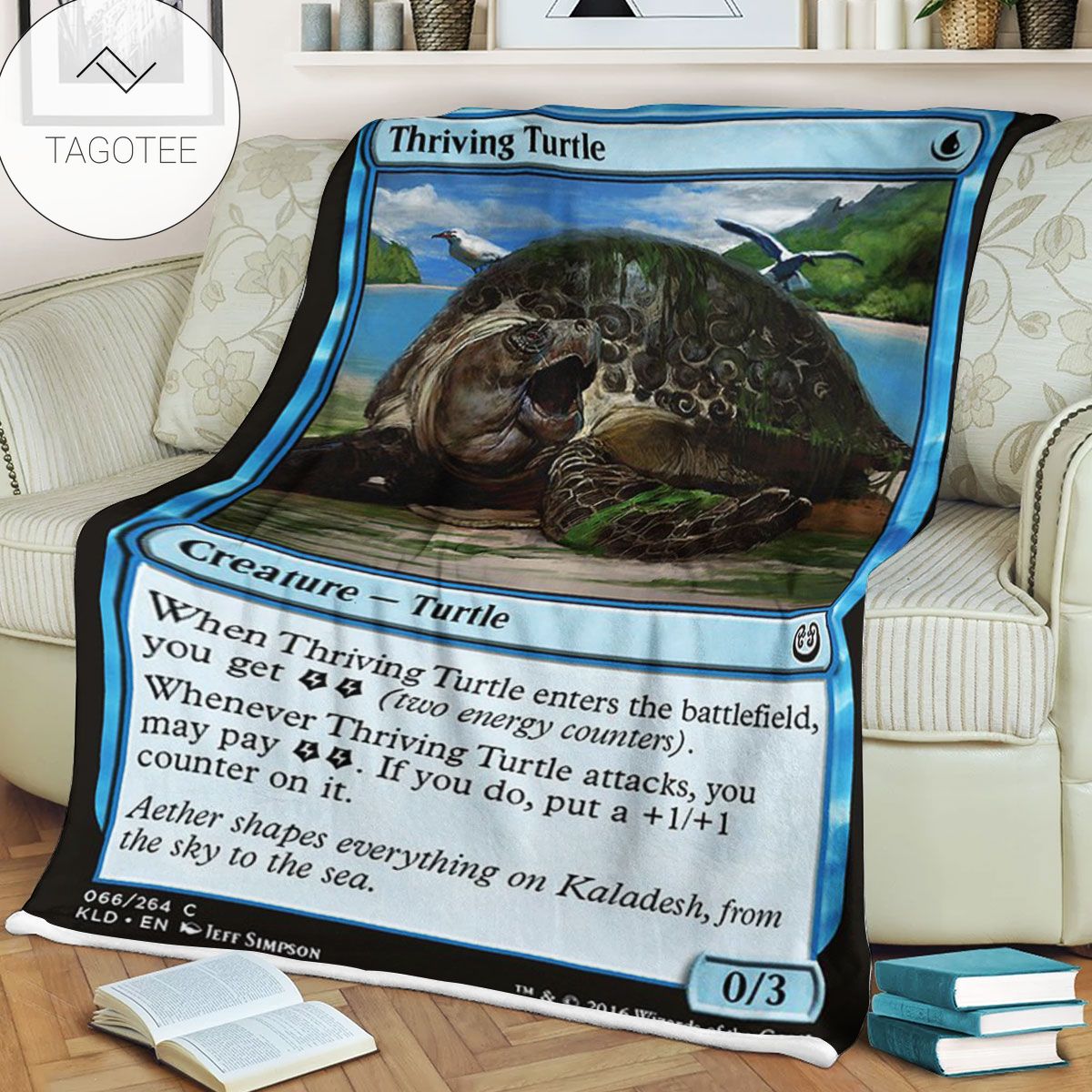 Kld 66 Thriving Turtle Game Mtg Magic The Gathering Fleece Blanket Kld 66 Thriving Turtle Game Mtg Magic The Gathering Fleece Blanket