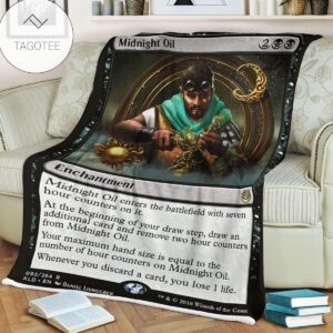 Kld 92 Midnight Oil Game Mtg Magic The Gathering Fleece Blanket