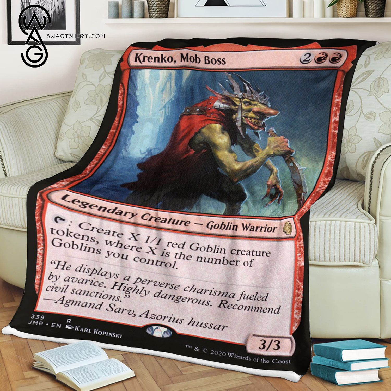 Krenko Mob Boss Game Magic The Gathering Blanket Krenko Mob Boss Game Magic The Gathering Blanket
