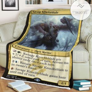 Ktk 197 Savage Knuckleblade Mtg Game Magic The Gathering Fleece Blanket