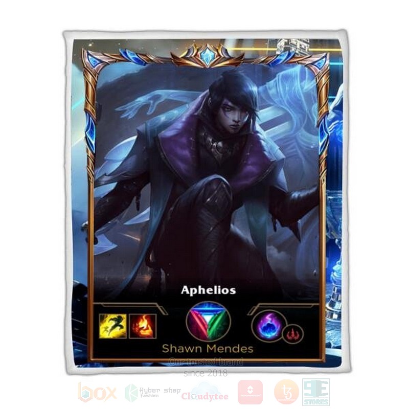 League Of Legends Aphelios Custom Name Sherpa Blanket League Of Legends Aphelios Custom Name Sherpa Blanket