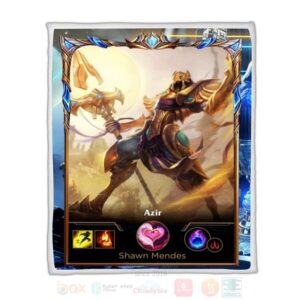 League Of Legends Azir Custom Name Sherpa Blanket