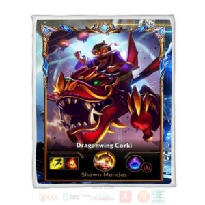 League Of Legends Corki Custom Name Sherpa Blanket