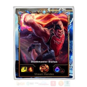 League Of Legends Darius Custom Name Sherpa Blanket