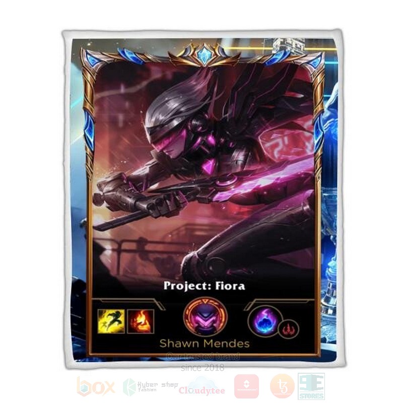 League Of Legends Fiora Custom Name Sherpa Blanket League Of Legends Fiora Custom Name Sherpa Blanket