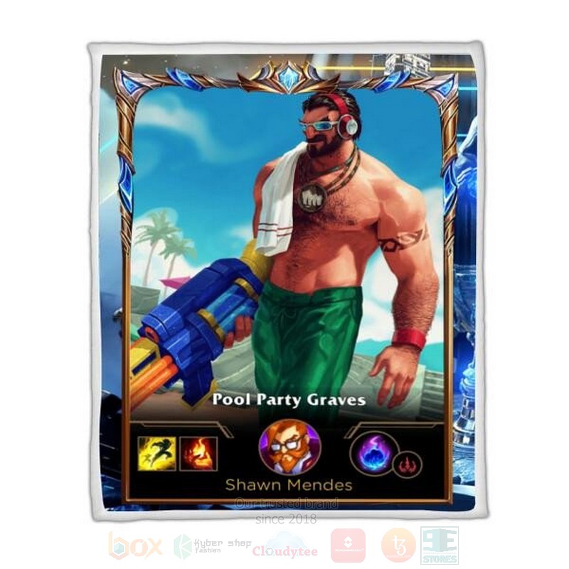 League Of Legends Graves Custom Name Sherpa Blanket League Of Legends Graves Custom Name Sherpa Blanket