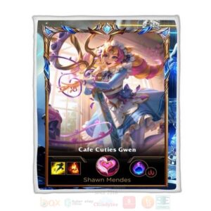 League Of Legends Gwen Custom Name Sherpa Blanket