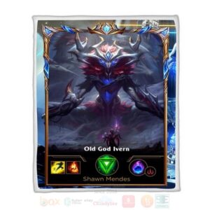 League Of Legends Ivern Custom Name Sherpa Blanket