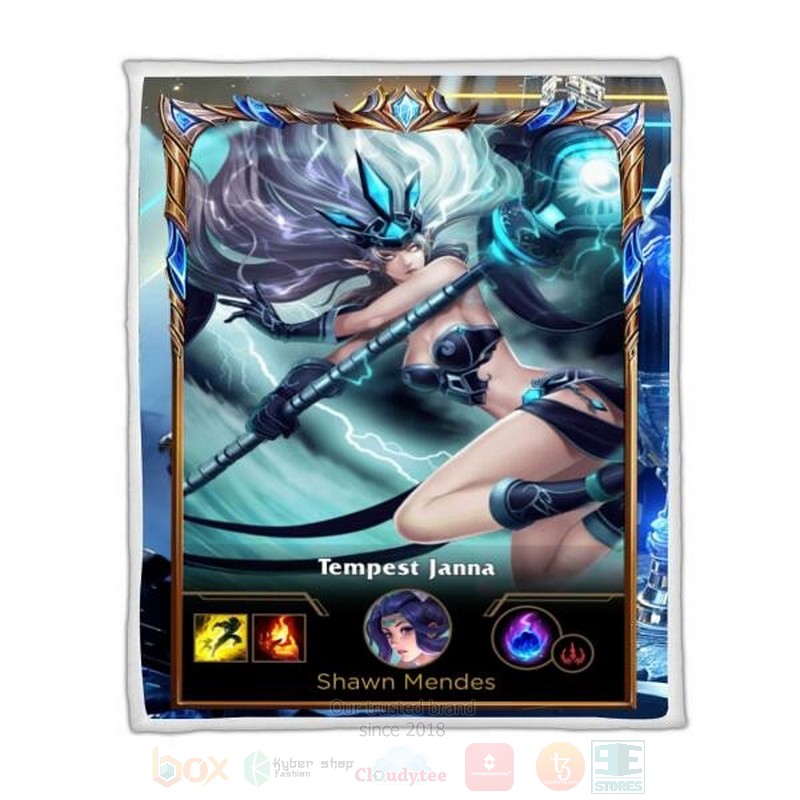 League Of Legends Janna Custom Name Sherpa Blanket League Of Legends Janna Custom Name Sherpa Blanket