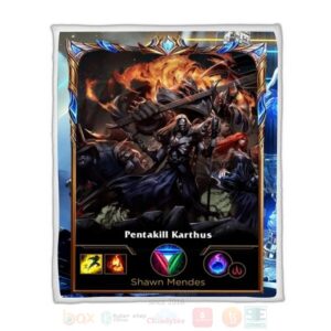 League Of Legends Kathurs Custom Name Sherpa Blanket