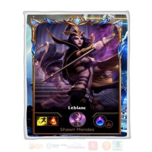 League Of Legends Leblanc Custom Name Sherpa Blanket