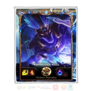 League Of Legends Nasus Custom Name Sherpa Blanket