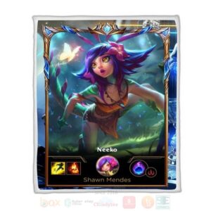 League Of Legends Neeko Custom Name Sherpa Blanket