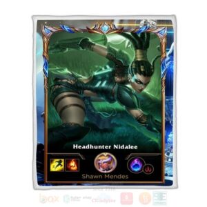 League Of Legends Nidalee Custom Name Sherpa Blanket