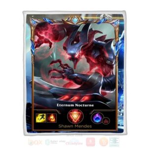 League Of Legends Nocturne Custom Name Sherpa Blanket