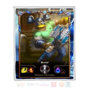 League Of Legends Olaf Custom Name Sherpa Blanket