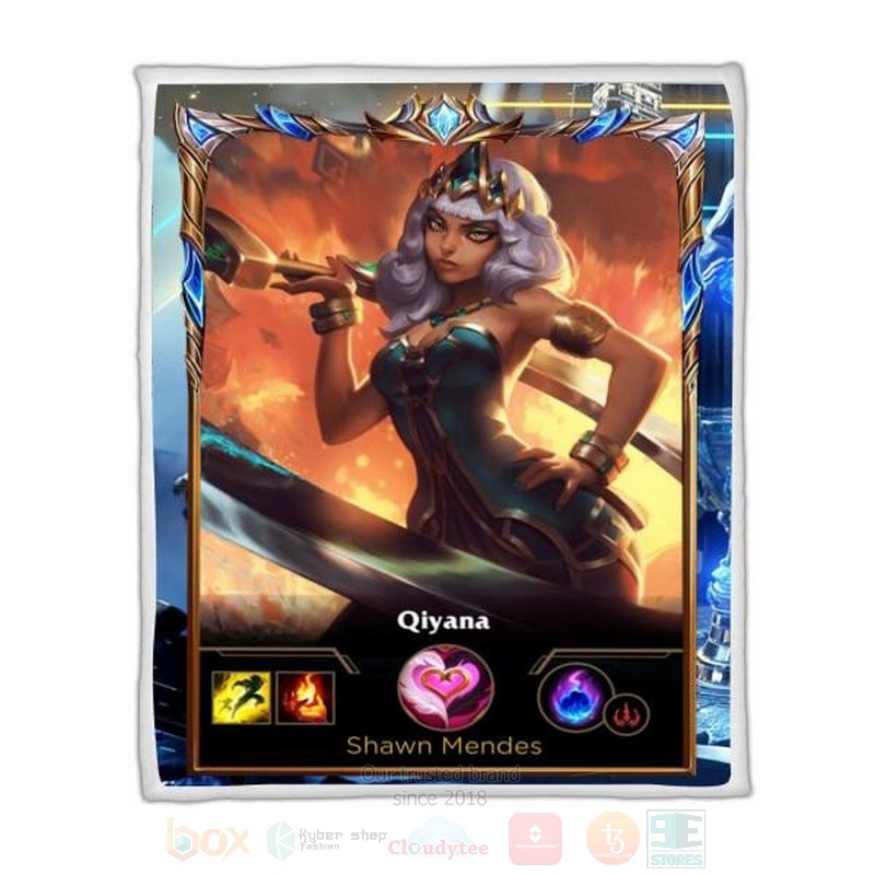 League Of Legends Qiyana Custom Name Sherpa Blanket League Of Legends Qiyana Custom Name Sherpa Blanket