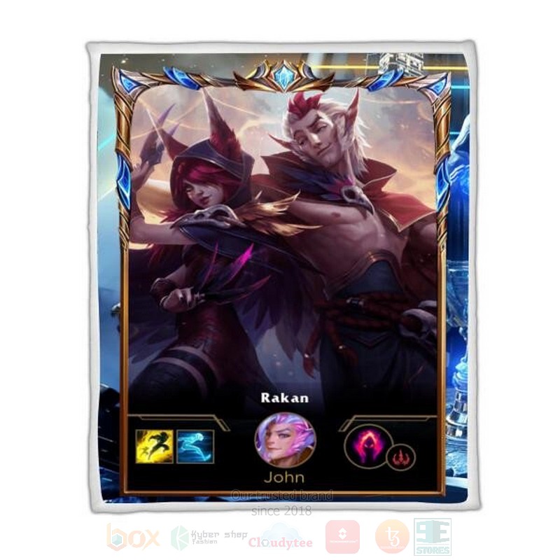 League Of Legends Rakan Custom Name Sherpa Blanket League Of Legends Rakan Custom Name Sherpa Blanket