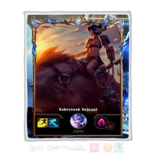 League Of Legends Sejuani Custom Name Sherpa Blanket