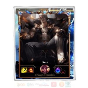 League Of Legends Sett Custom Name Sherpa Blanket