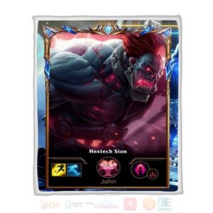 League Of Legends Sion Custom Name Sherpa Blanket