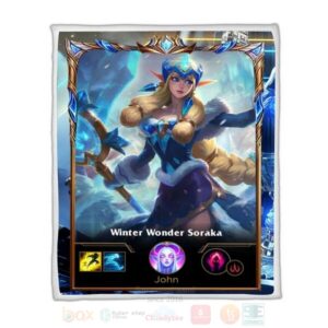 League Of Legends Soraka Custom Name Sherpa Blanket