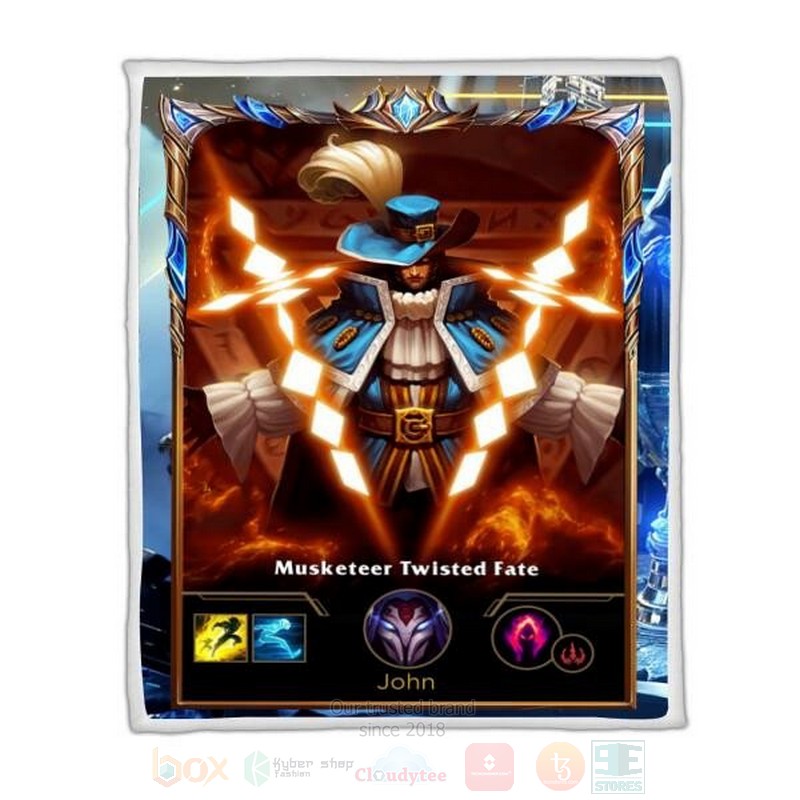 League Of Legends Twisted Fate Custom Name Sherpa Blanket League Of Legends Twisted Fate Custom Name Sherpa Blanket