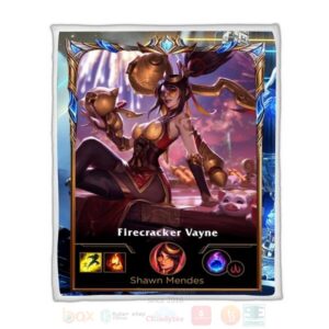 League Of Legends Vayne Custom Name Sherpa Blanket