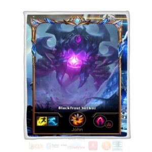 League Of Legends Velkoz Custom Name Sherpa Blanket