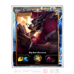 League Of Legends Warwick Custom Name Sherpa Blanket
