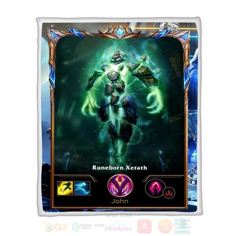 League Of Legends Xerath Custom Name Sherpa Blanket League Of Legends Xerath Custom Name Sherpa Blanket