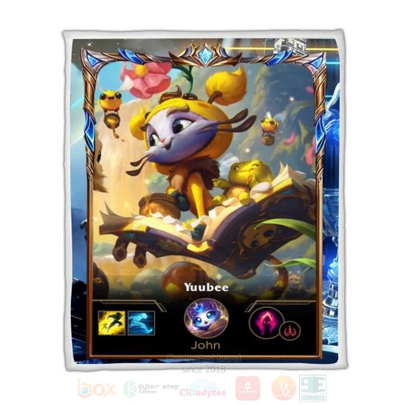 League Of Legends Yuumi Custom Name Sherpa Blanket League Of Legends Yuumi Custom Name Sherpa Blanket