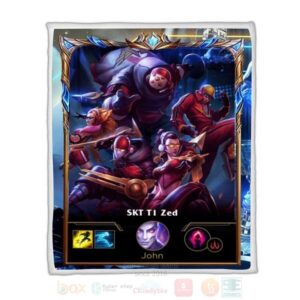 League Of Legends Zed Custom Name Sherpa Blanket