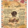 Letter To My Daughter Im So Proud Of You Fleece Blanket