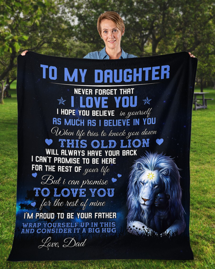 Lion-To-My-Daughter-Never-Forget-That-I-Love-You-Blanket-1