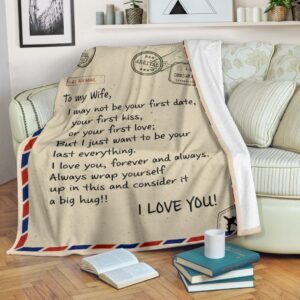 Love Air Mail To My Wife I Love You Forever And Always Full Printing Blanket