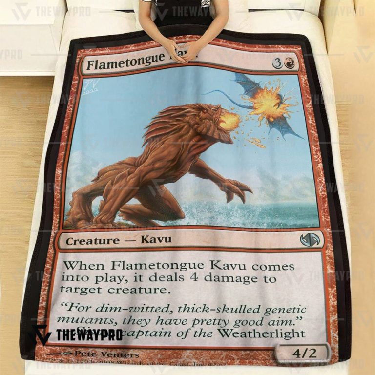 Magic-The-Gardening-Flametongue-Kavu-Blanket-Limited-Edition-2