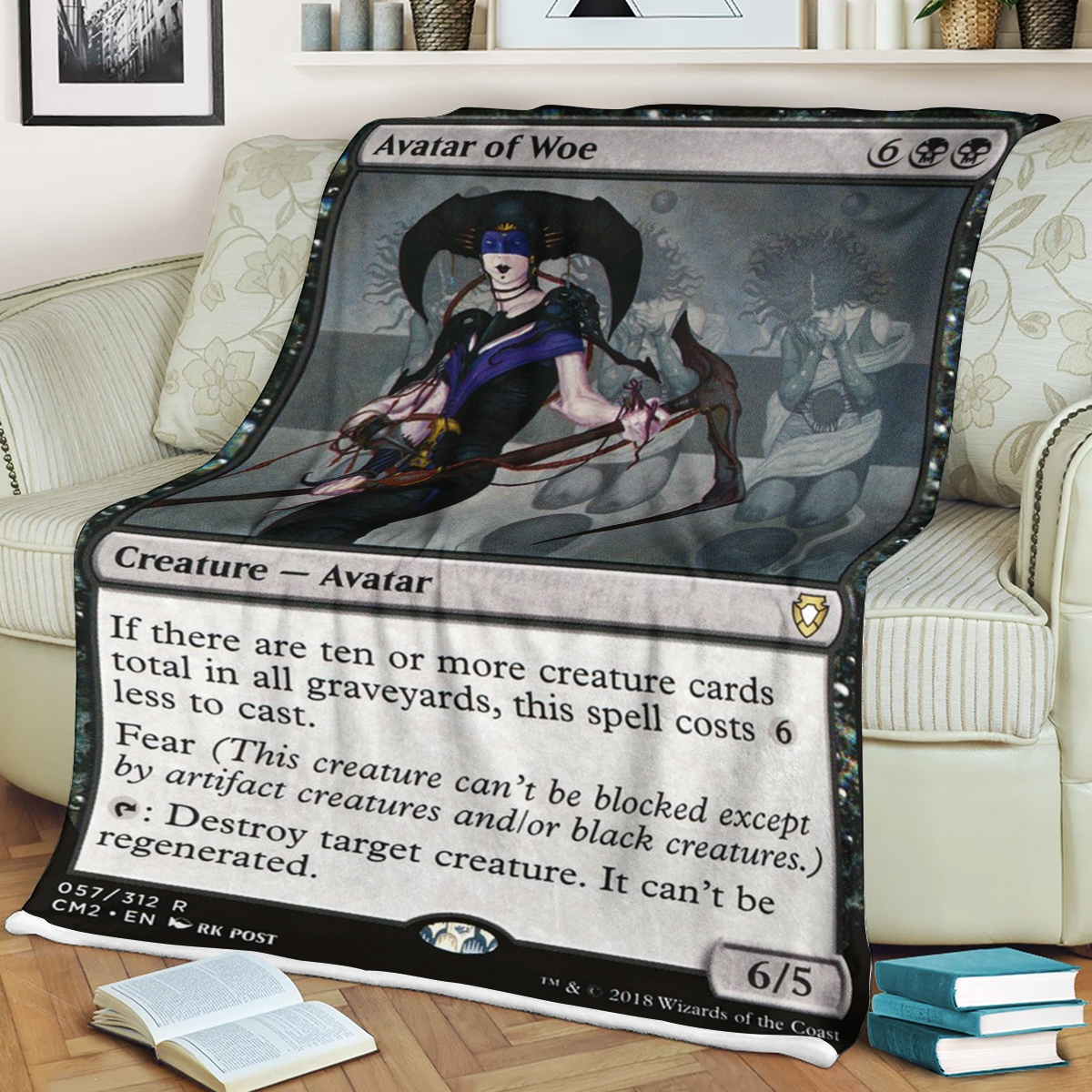 Magic The Gathering Avatar Of Woe Sherpa Blanket Magic The Gathering Avatar Of Woe Sherpa Blanket