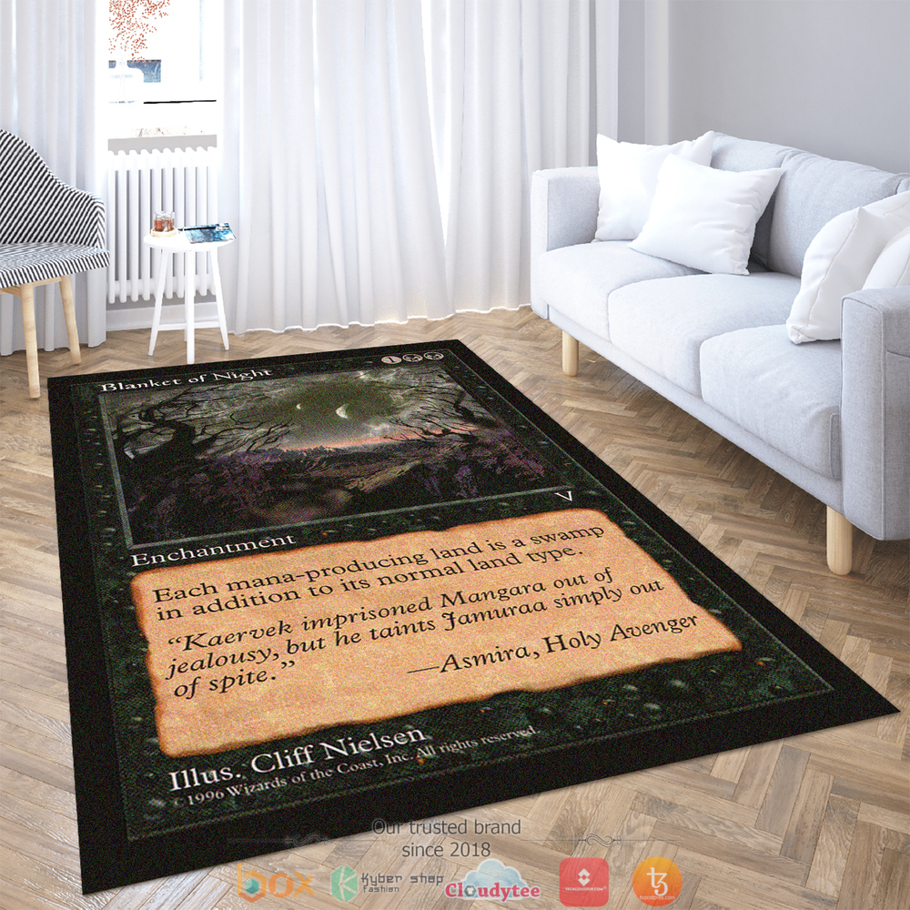 Magic The Gathering Blanket Of Night Rectangular Rug Magic The Gathering Blanket Of Night Rectangular Rug