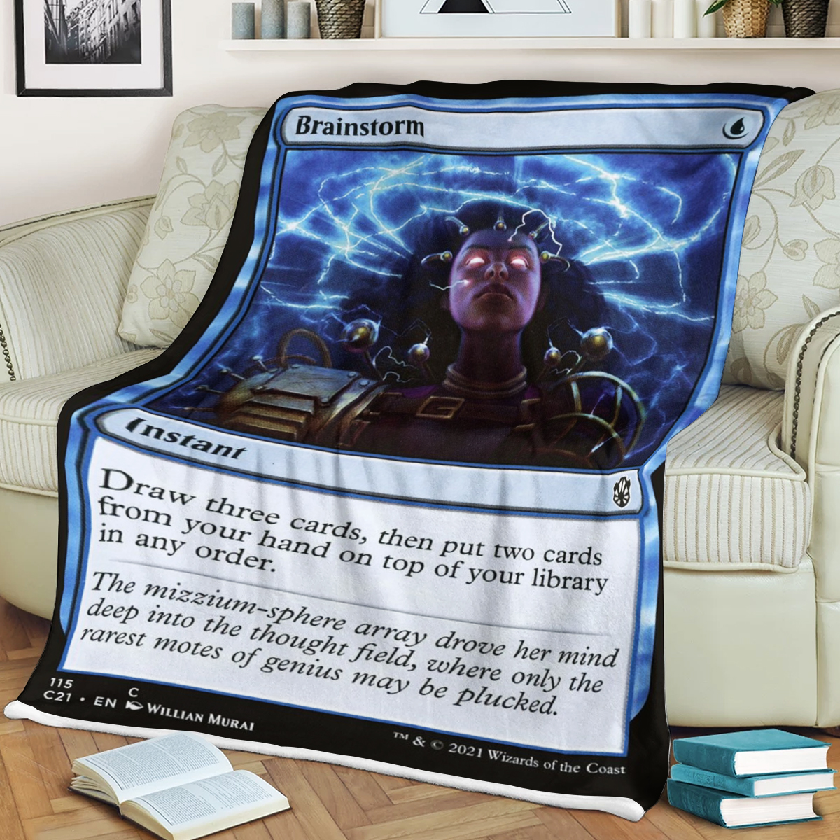 Magic The Gathering Brainstorm Soft Blanket Magic The Gathering Brainstorm Soft Blanket