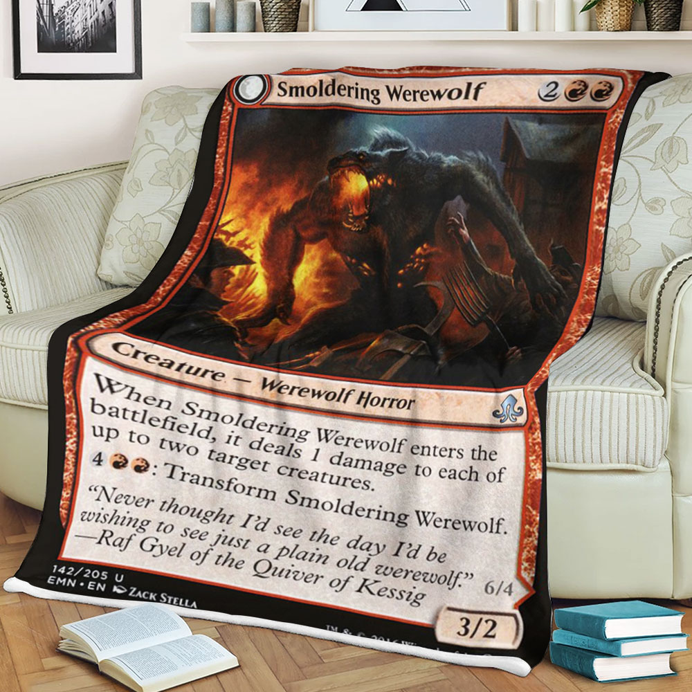Magic The Gathering Emn 142 Smoldering Werewolf Blanket Magic The Gathering Emn 142 Smoldering Werewolf Blanket