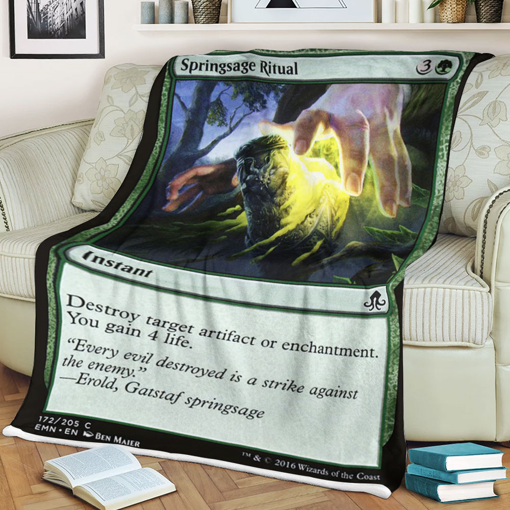 Magic The Gathering Emn 172 Springsage Ritual Blanket Magic The Gathering Emn 172 Springsage Ritual Blanket