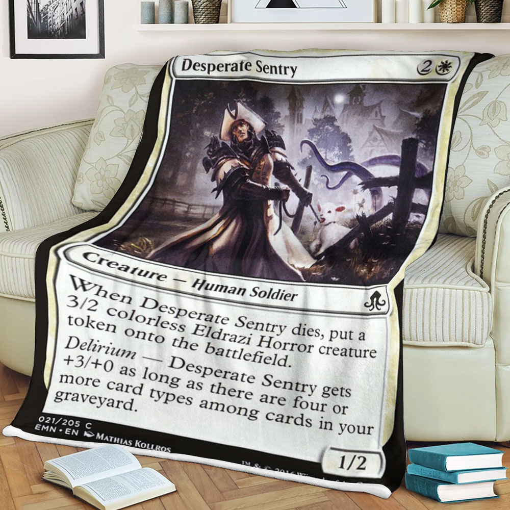 Magic The Gathering Emn 21 Desperate Sentry Blanket Magic The Gathering Emn 21 Desperate Sentry Blanket