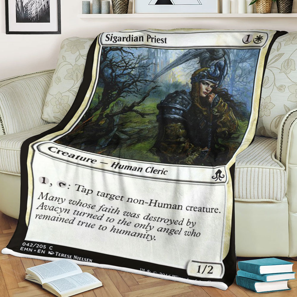Magic The Gathering Emn 42 Sigardian Priest Blanket Magic The Gathering Emn 42 Sigardian Priest Blanket